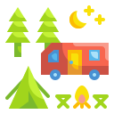 external camping-free-time-wanicon-flat-wanicon icon