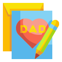 external card-fathers-day-wanicon-flat-wanicon icon