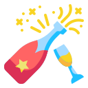 external champagne-award-and-success-wanicon-flat-wanicon icon