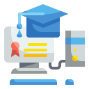 external diploma-online-course-wanicon-flat-wanicon icon