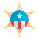 external sheriff-badge-independence-day-wanicon-flat-wanicon icon