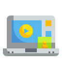 external video-tutorial-education-technology-wanicon-flat-wanicon icon