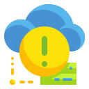 external warning-cloud-technology-wanicon-flat-wanicon icon