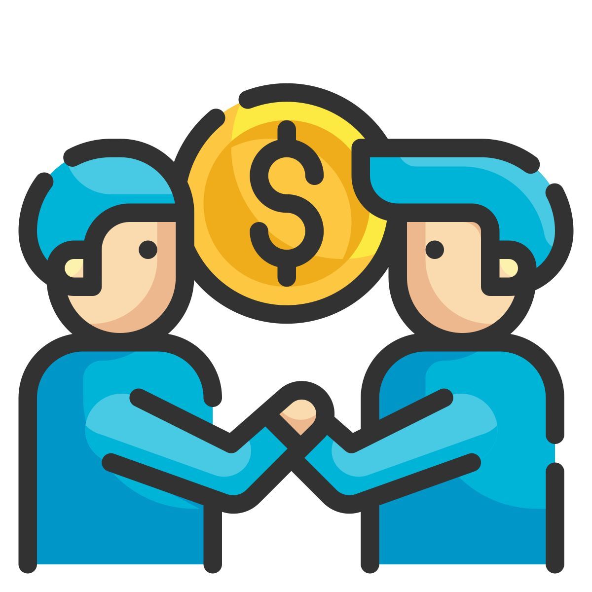 modello di business del partner esterno tela wanicon colore lineare wanicon icon