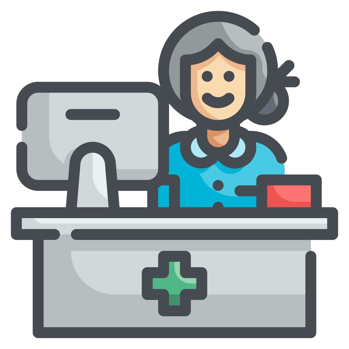 reception desk icon