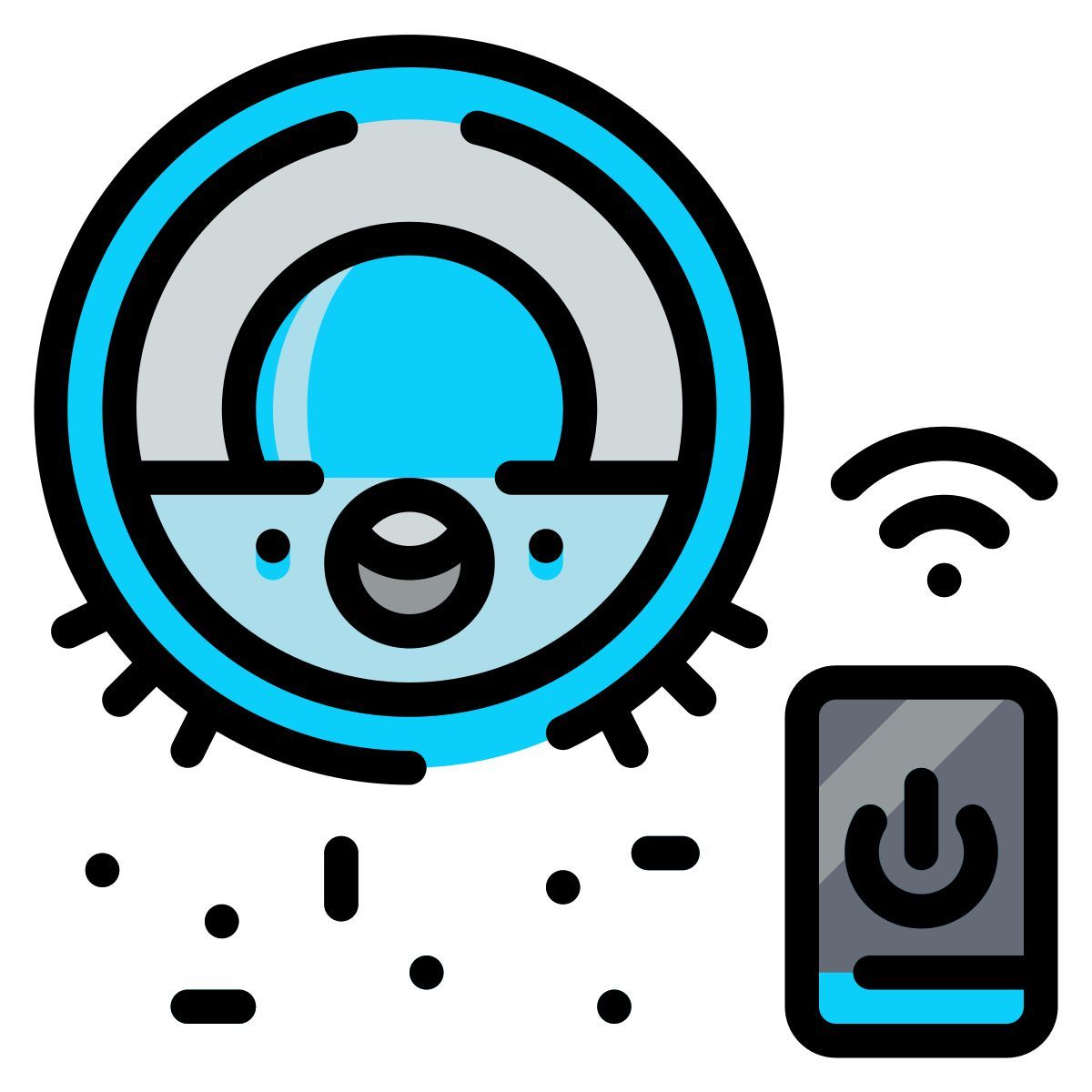 robot vacuum cleaner icon
