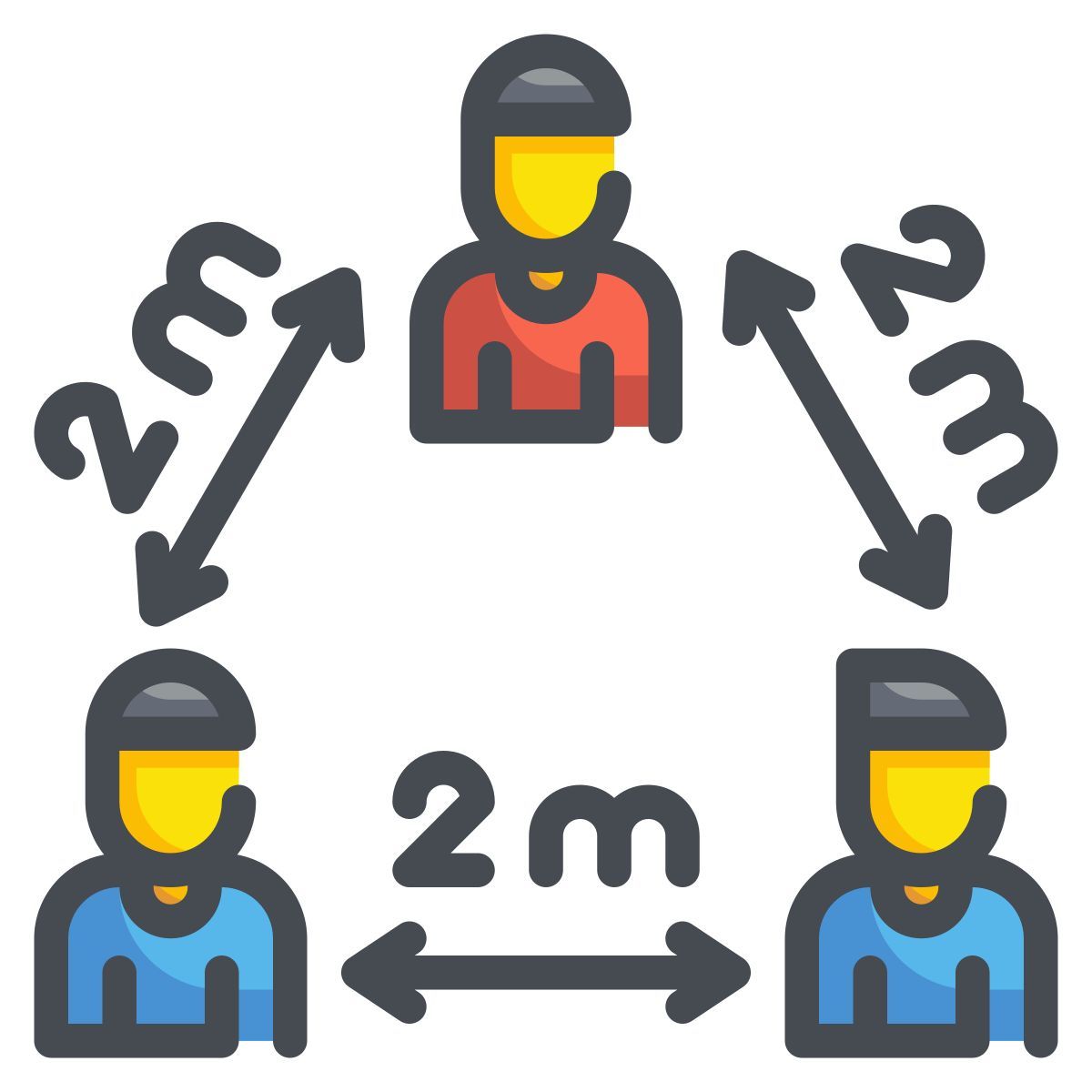 social distancing icon