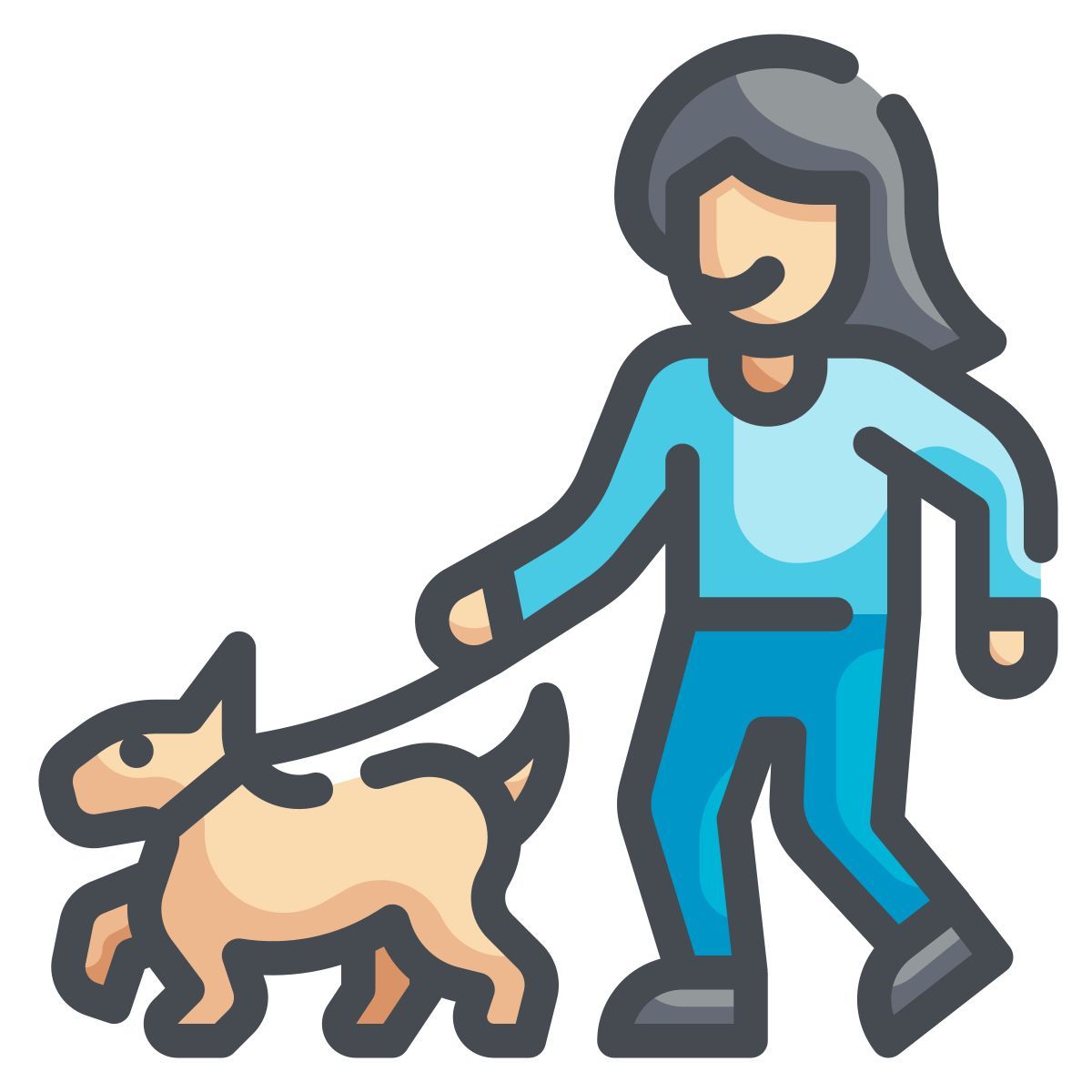 walking dog icon