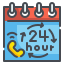 external 24-hours-calendar-and-dates-wanicon-lineal-color-wanicon icon