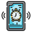 external alarm-clock-smartphone-application-wanicon-lineal-color-wanicon icon