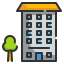 external apartment-building-wanicon-lineal-color-wanicon icon