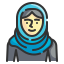 external arab-woman-avatar-wanicon-lineal-color-wanicon icon