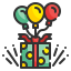 external balloons-gift-box-wanicon-lineal-color-wanicon icon