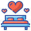 external bed-love-wanicon-lineal-color-wanicon icon