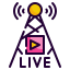 external broadcast-live-and-streaming-wanicon-lineal-color-wanicon icon