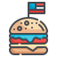 external burger-independence-day-wanicon-lineal-color-wanicon icon