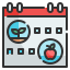 external calendar-farming-and-agriculture-wanicon-lineal-color-wanicon icon