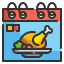 external calendar-thanksgiving-wanicon-lineal-color-wanicon icon