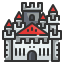 external castle-fairytale-wanicon-lineal-color-wanicon icon