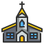 external church-building-wanicon-lineal-color-wanicon icon