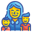 external family-mothers-day-wanicon-lineal-color-wanicon icon