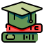 external mortarboard-education-wanicon-lineal-color-wanicon icon