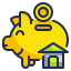 external piggy-bank-real-estate-wanicon-lineal-color-wanicon icon