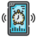 external alarm-clock-smartphone-application-wanicon-lineal-color-wanicon icon