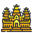 external angkor-wat-landmark-wanicon-lineal-color-wanicon icon