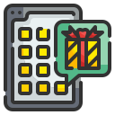 external application-gift-box-wanicon-lineal-color-wanicon icon