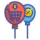 external balloon-cyber-monday-wanicon-lineal-color-wanicon icon
