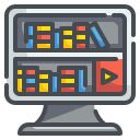 external book-shelf-online-course-wanicon-lineal-color-wanicon icon