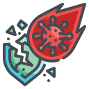 external broken-shield-virus-mutation-wanicon-lineal-color-wanicon icon