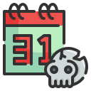 external calendar-halloween-decoration-wanicon-lineal-color-wanicon icon