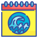 external calendar-world-oceans-day-wanicon-lineal-color-wanicon icon