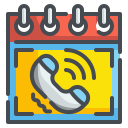external call-calendar-and-dates-wanicon-lineal-color-wanicon icon