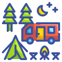 external camping-free-time-wanicon-lineal-color-wanicon icon