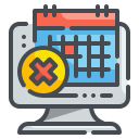 external cancel-calendar-and-dates-wanicon-lineal-color-wanicon icon