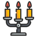 external candelabra-halloween-wanicon-lineal-color-wanicon icon