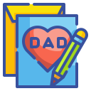 external card-fathers-day-wanicon-lineal-color-wanicon icon