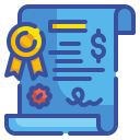 external certificate-currency-wanicon-lineal-color-wanicon icon