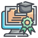 external certificate-online-learning-wanicon-lineal-color-wanicon icon