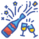 external champagne-happy-new-year-wanicon-lineal-color-wanicon icon