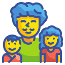 external children-fathers-day-wanicon-lineal-color-wanicon icon