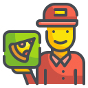 external delivery-man-food-delivery-wanicon-lineal-color-wanicon icon