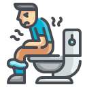 external diarrhea-daily-routine-wanicon-lineal-color-wanicon icon