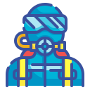 external diver-world-oceans-day-wanicon-lineal-color-wanicon icon