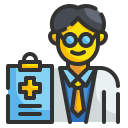 external doctor-health-professionals-avatars-wanicon-lineal-color-wanicon icon