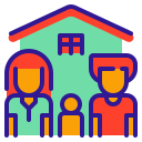 external family-lifestyle-wanicon-lineal-color-wanicon icon