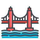 external golden-gate-bridge-independence-day-wanicon-lineal-color-wanicon icon